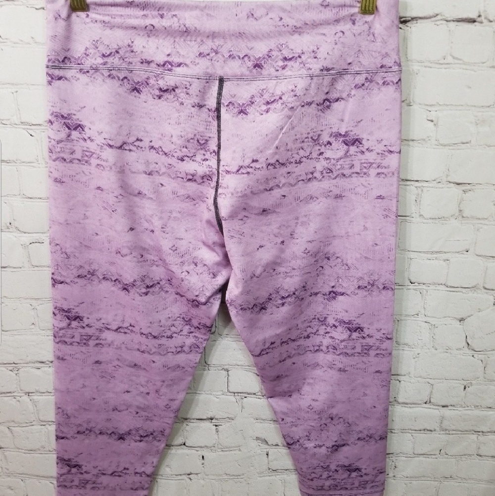 Earth Yoga Organic capri pants Leggings Purple XL - Picture 7 of 8